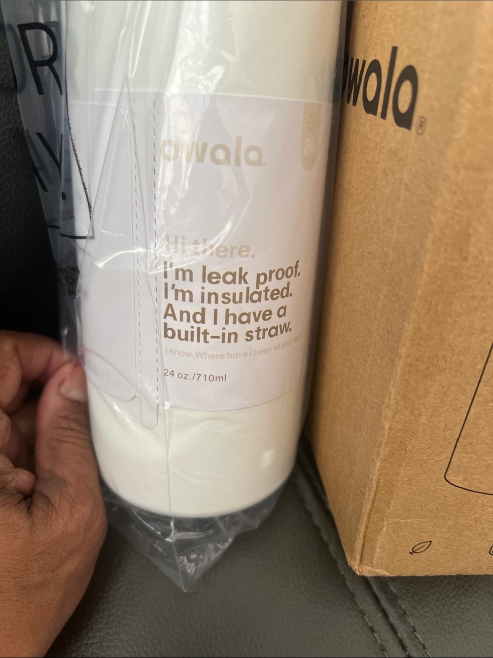 Owala White Insulated Stainless Steel Water Bottle with Built-In Straw - Picture 8 of 8